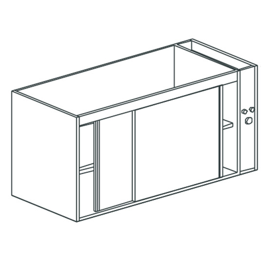 Wärmeschrank, einseitig bedienbar, mit Schiebetüren, 1300x700 mm