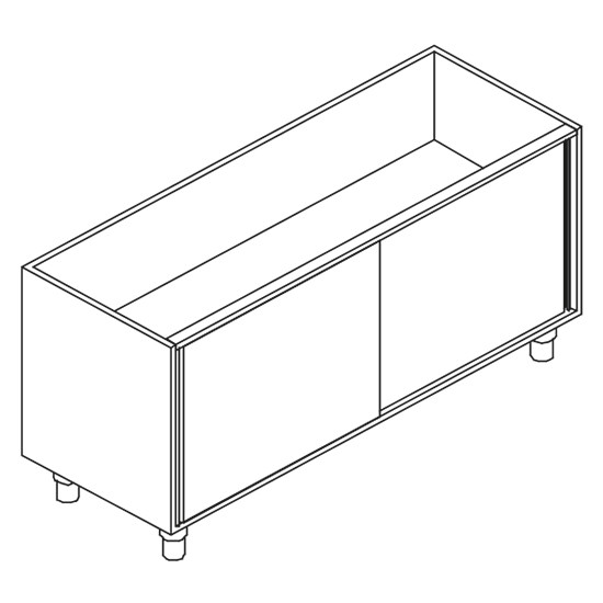 Schrank, mit Schiebetüren, mit Zwischenbord, 900x780 mm