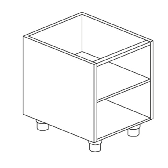 Schrank, offen, mit Zwischenboden, 450x580 mm