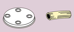 Matrize Maccheroni, Ø 8,5 mm, für VBTV NM01 102