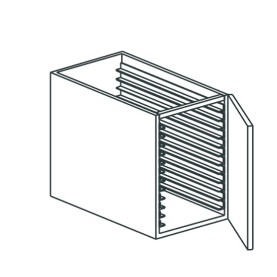 Schrank, mit Führungsschienen für GN- Behälter, 700x700 mm